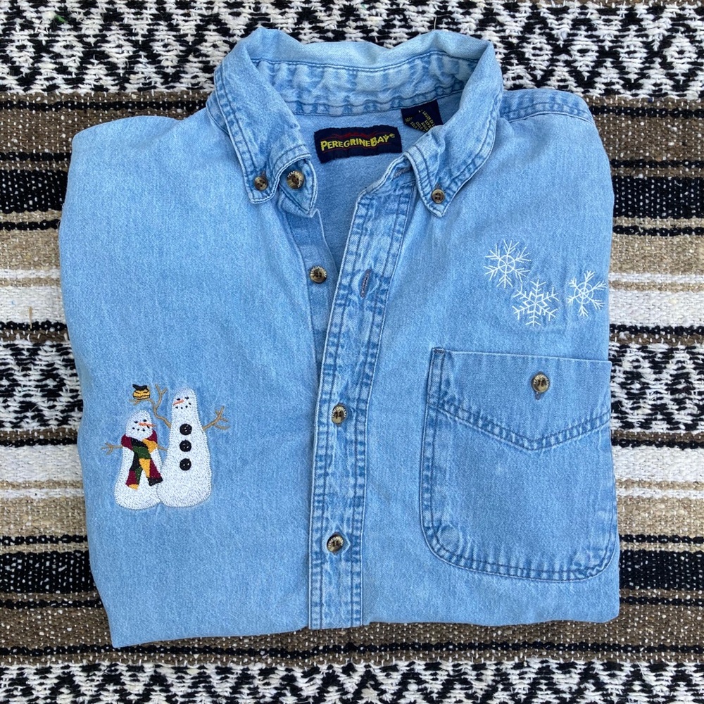 Denim button up